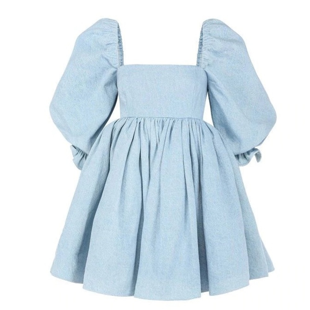 Selkie Jean Puff Dress